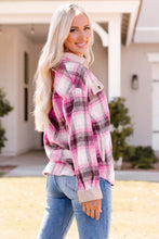 Load image into Gallery viewer, Plaid Contrast Detail Shacket
