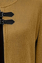 Load image into Gallery viewer, Contrast Ribbed Round Neck Long Sleeve Dress
