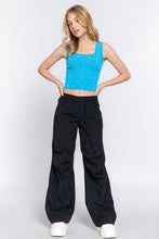 Load image into Gallery viewer, ACTIVE BASIC Pearl Detail Square Neck Cropped Tank
