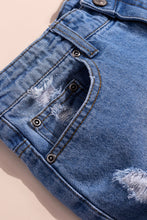 Load image into Gallery viewer, High Rise Distressed Denim Shorts
