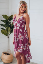 Load image into Gallery viewer, Floral Cutout High-Low Lace Back Dress
