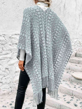 Load image into Gallery viewer, Open Front Fringe Hem Poncho
