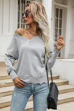 Load image into Gallery viewer, Wavy Hem Long Sleeve Pullover
