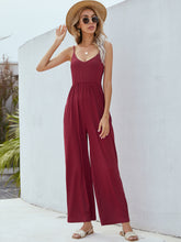 Load image into Gallery viewer, Adjustable Spaghetti Strap Jumpsuit with Pockets
