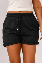 Load image into Gallery viewer, Drawstring Cuffed Shorts with Pockets
