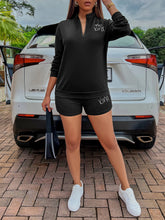 Load image into Gallery viewer, BE KIND Graphic Quarter-Zip Sweatshirt and Shorts Set
