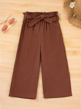 Load image into Gallery viewer, Girls Smock Crop Top and Tie Waist Pants Set
