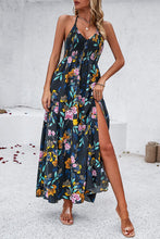 Load image into Gallery viewer, Smocked Slit Tied Printed Dress
