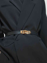 Load image into Gallery viewer, Zinc Alloy Buckle Elastic PU Belt
