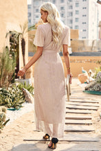 Load image into Gallery viewer, Surplice Neck High Slit Glitter Maxi Dress
