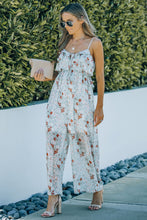 Load image into Gallery viewer, Floral Spaghetti Strap Ruffled Wide Leg Jumpsuit
