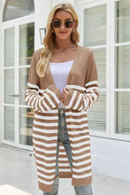 Load image into Gallery viewer, Striped Open Front Longline Cardigan
