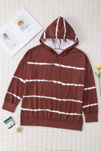 Load image into Gallery viewer, Plus Size Gradient Side Slit Drawstring Hoodie
