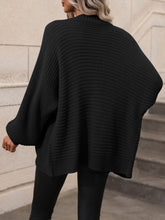 Load image into Gallery viewer, Button Down Horizontal-Ribbing Longline Cardigan
