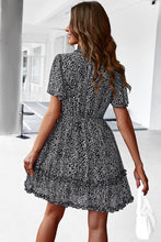 Load image into Gallery viewer, Printed Flutter Sleeve V-Neck Dress
