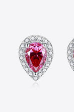 Load image into Gallery viewer, 2 Carat Moissanite Teardrop Stud Earrings in Rose
