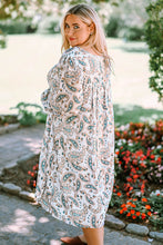 Load image into Gallery viewer, Plus Size Paisley Print Puff Sleeve Dress
