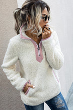 Load image into Gallery viewer, O-ring Zip Half Placket Teddy Top

