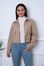 Load image into Gallery viewer, Snap Down Collared Neck Jacket
