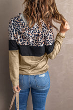 Load image into Gallery viewer, Leopard Color Block Hoodie
