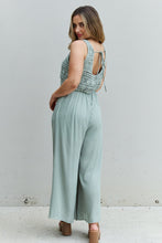 Load image into Gallery viewer, HEYSON Watch Me Full Size Crochet Detail Jumpsuit
