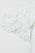 Load image into Gallery viewer, Puff Sleeve Crochet Lace Mini Dress
