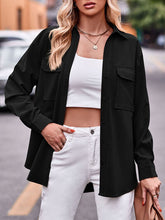 Load image into Gallery viewer, Pocketed Button Up Dropped Shoulder Shacket
