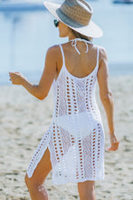 Load image into Gallery viewer, Spaghetti Strap Openwork Cover Up Dress
