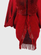 Load image into Gallery viewer, Open Front Fringe Hem Poncho
