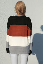 Load image into Gallery viewer, Striped Rib-Knit Pullover Sweater
