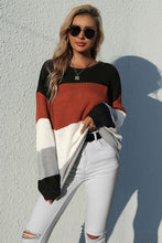 Load image into Gallery viewer, Striped Rib-Knit Pullover Sweater
