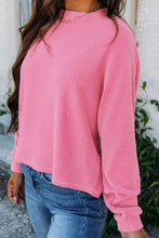 Load image into Gallery viewer, Striped Round Neck Long Sleeve Blouse
