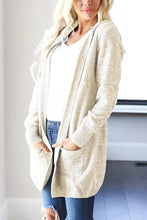 Load image into Gallery viewer, Heathered Open Front Cardigan with Pockets
