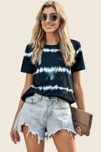 Load image into Gallery viewer, Tie Dye Stripes Basic T-Shirt
