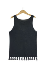 Load image into Gallery viewer, Tassel Hem Sleeveless Knit Tank
