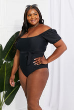 Load image into Gallery viewer, Marina West Swim Salty Air Puff Sleeve One-Piece in Black
