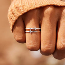 Load image into Gallery viewer, 925 Sterling Silver Double Cross Ring
