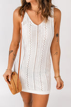 Load image into Gallery viewer, Openwork V-Neck Sweater Dress
