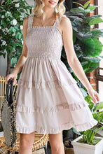Load image into Gallery viewer, Smocked Tiered Sleeveless Dress
