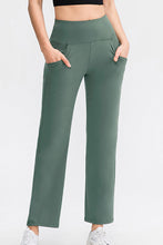 Load image into Gallery viewer, Elastic High Waist Sports Straight Leg Pants
