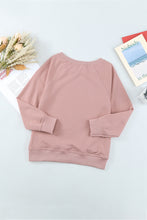 Load image into Gallery viewer, Girls Raglan Sleeve Ribbed Trim Sweatshirt
