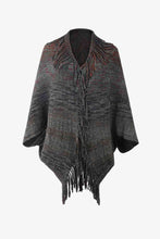 Load image into Gallery viewer, Multicolored Fringe Trim Poncho
