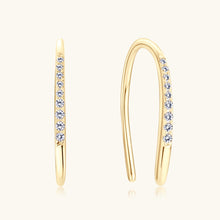 Load image into Gallery viewer, Moissanite 925 Sterling Silver U Shape Earrings
