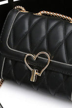Load image into Gallery viewer, Heart Buckle PU Leather Crossbody Bag
