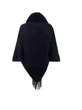 Load image into Gallery viewer, Open Front Fringe Hem Poncho
