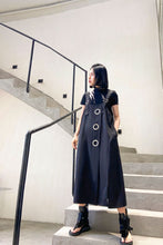 Load image into Gallery viewer, Grommet Detail Split Overall Dress
