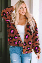 Load image into Gallery viewer, Leopard Zip-Up Jacket
