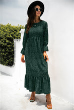 Load image into Gallery viewer, Printed Puff Sleeve Ruffle Maxi Dress
