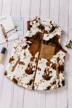 Load image into Gallery viewer, Animal Pattern Zip-Up Plush Vest with Pockets
