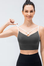 Load image into Gallery viewer, Contrast Crisscross Strap Sports Bra
